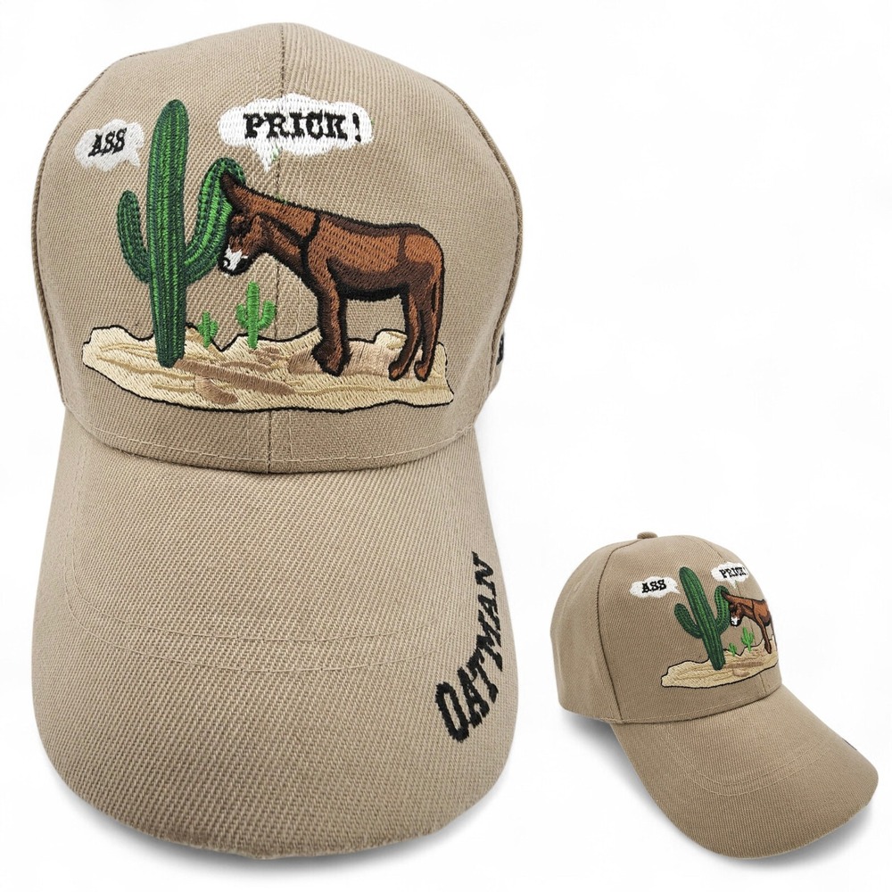 Route 66 Oatman Arizona Hat Adjustable Donkey Cactus Funny Dad Golf Baseball Cap